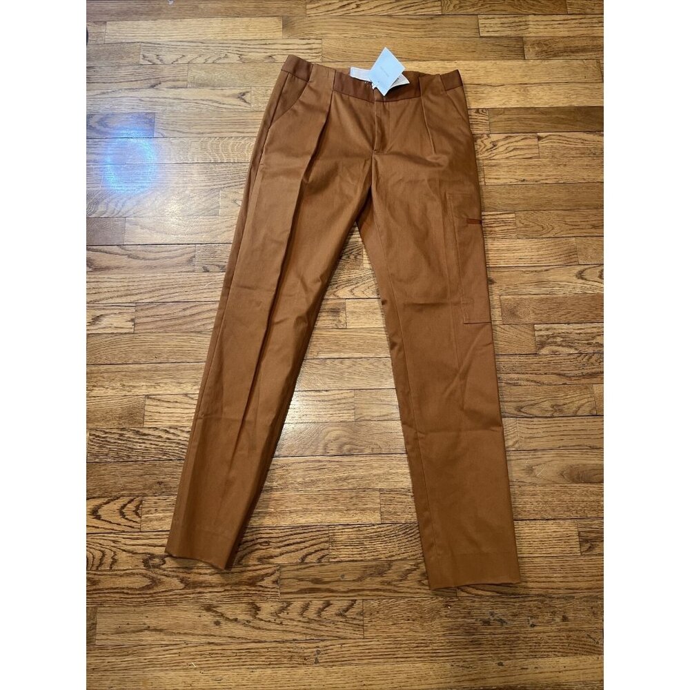 Svilu Womens Stretch Cotton/Tencel Caramel Canvas Pant Size 4 MSRP $365